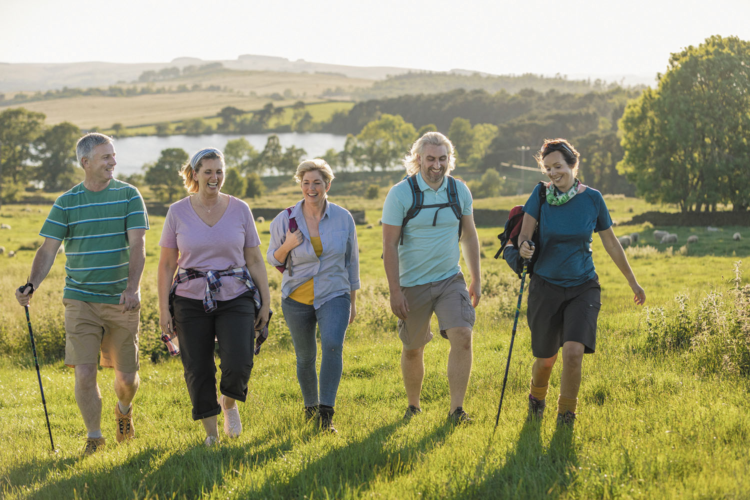 group of friends hiking