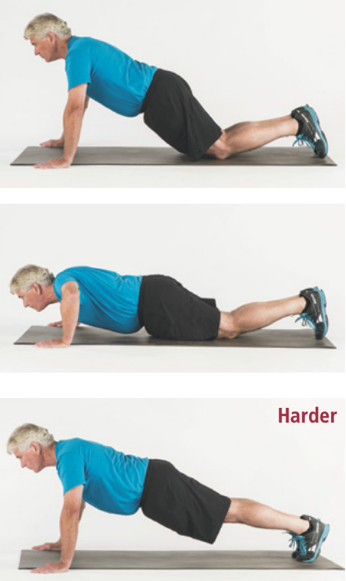 A collage of a person doing push upsDescription automatically generated