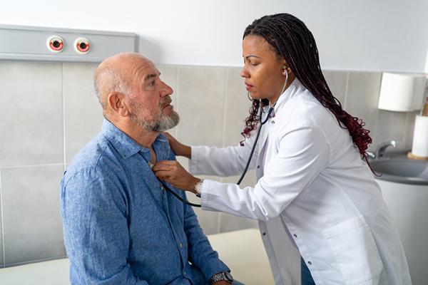 What heart problems can be heard with a stethoscope?