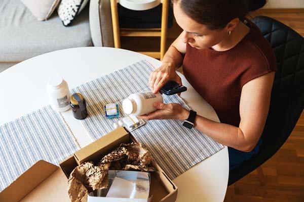 How can you verify pills ordered from an online pharmacy?