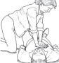 illustration of person giving CPR