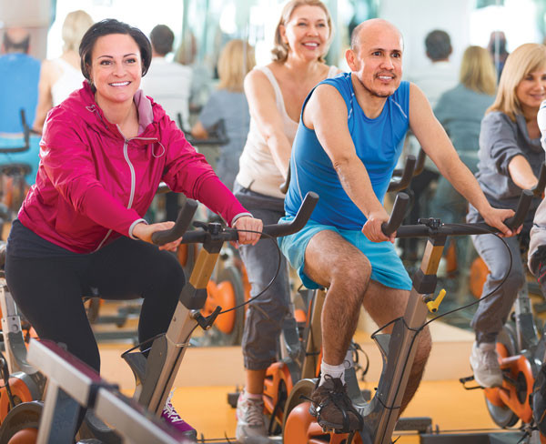 Exercise machines for online older adults