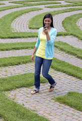 Woman-walking-through-maze